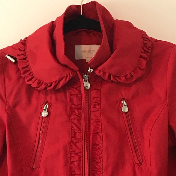 Laundry by Shelli Segal Red Jacket with hood XS - Picture 4 of 10